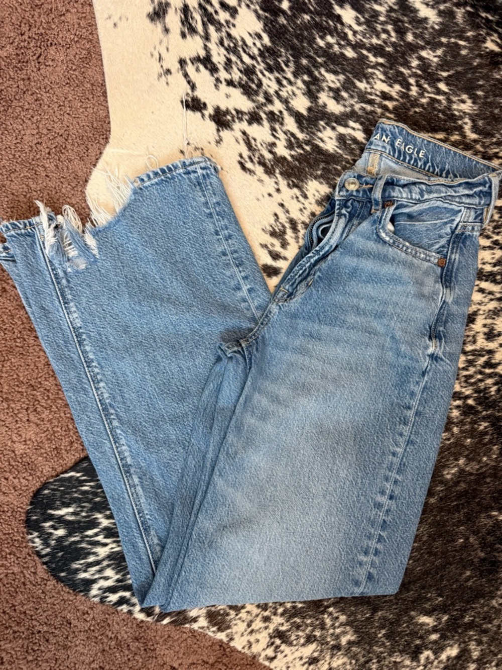 American Eagle Outfitters Light Blue Straight Leg Jeans
